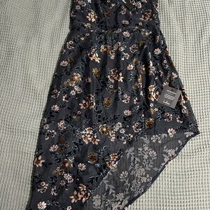 Lulu's Navy Floral Dress